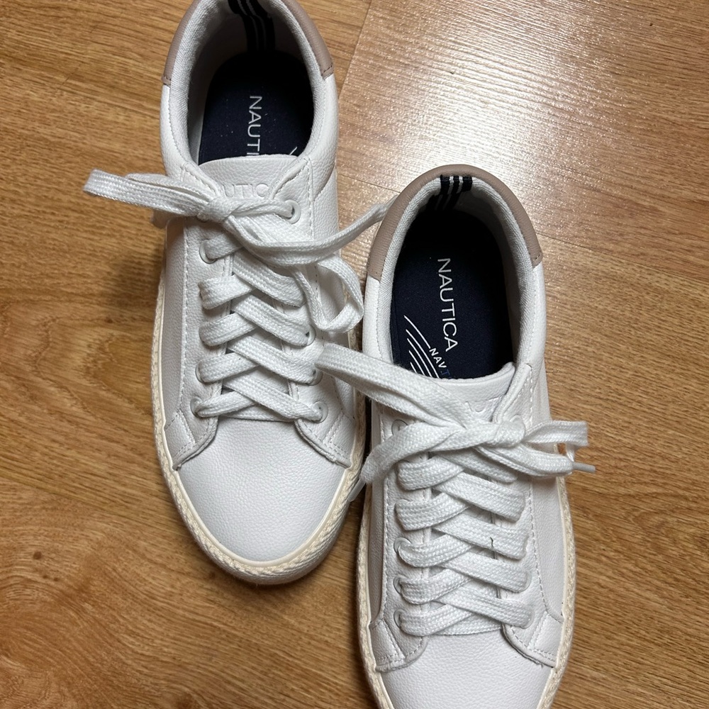 Nautica Beige and White Casual Shoes